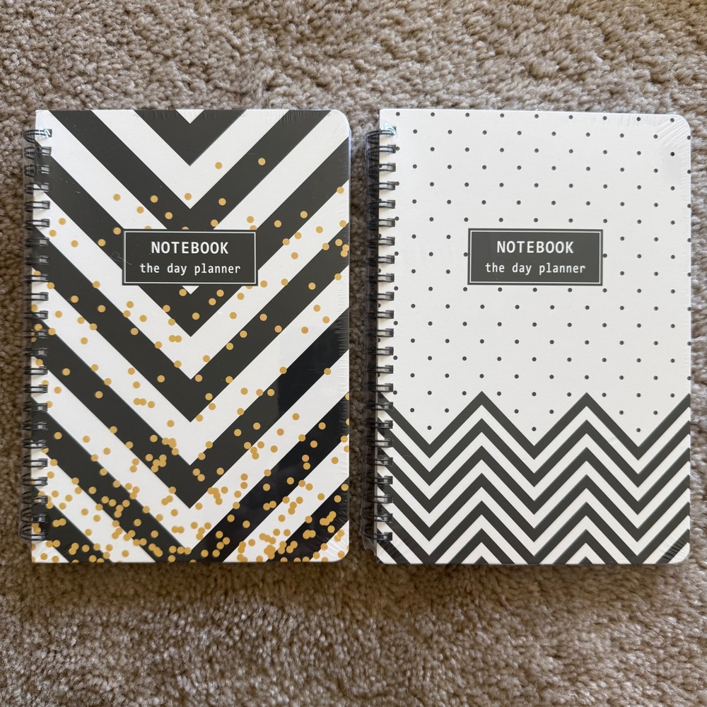 Spiral Notepad 2 Pk Wirebound Ruled Planner A6 Size 80 Sheets NEW Sealed